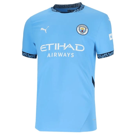 Manchester City Authentic Home Mens Jersey Light Blue